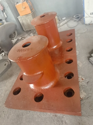 Bollard marittimo di docks di acciaio fuso personalizzato per l'ormeggio della testa del tee