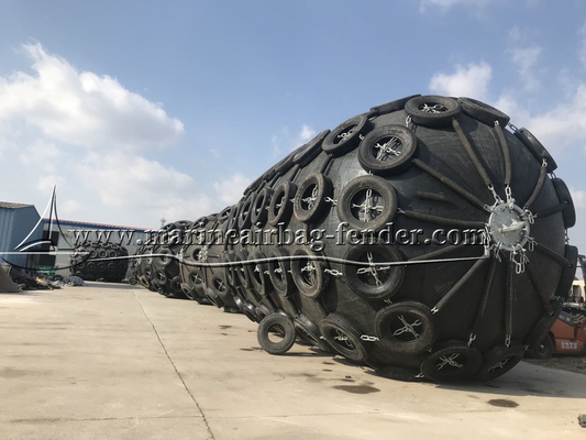 Fender pneumatico di gomma marino per la protezione delle navi e dei porti 50kpa 80kpa