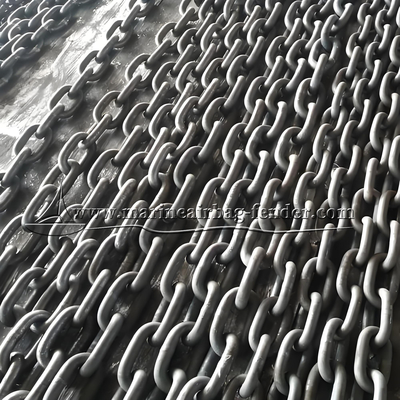 Catena di ormeggio resistente alla corrosione Catena di ancoraggio di nave in acciaio al carbonio galvanizzato