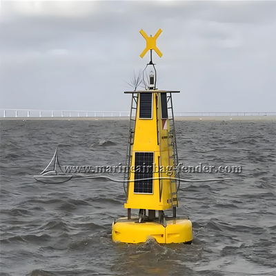 Boia marina cilindrica Boia oceanica personalizzata con pannelli solari / dati in tempo reale